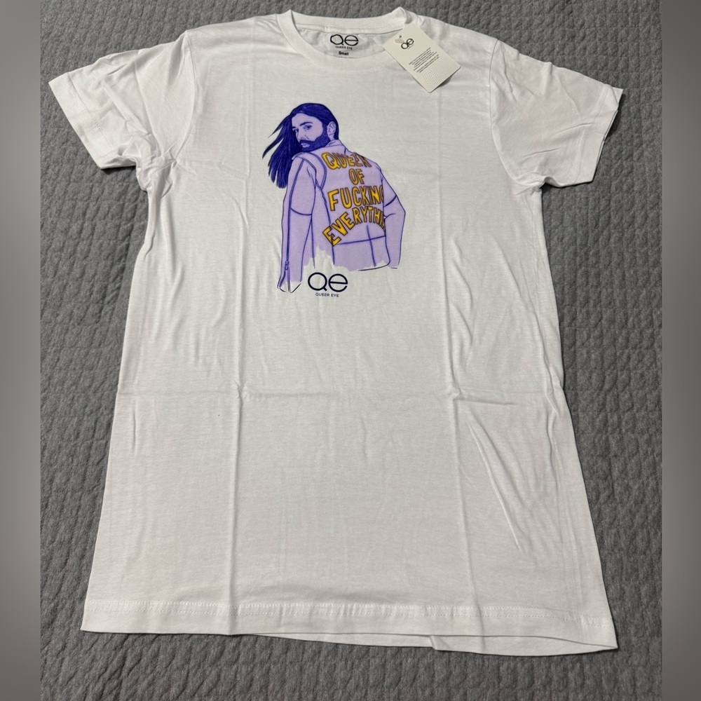Queer Eye Queen of F’n Everything White Graphic Tee Size S